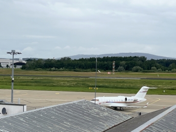 Blick auf den Bodensee Airport Friedrichshafen